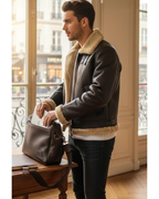 SYLVAIN | VESTE BOMBER AVIATOR EN CUIR
