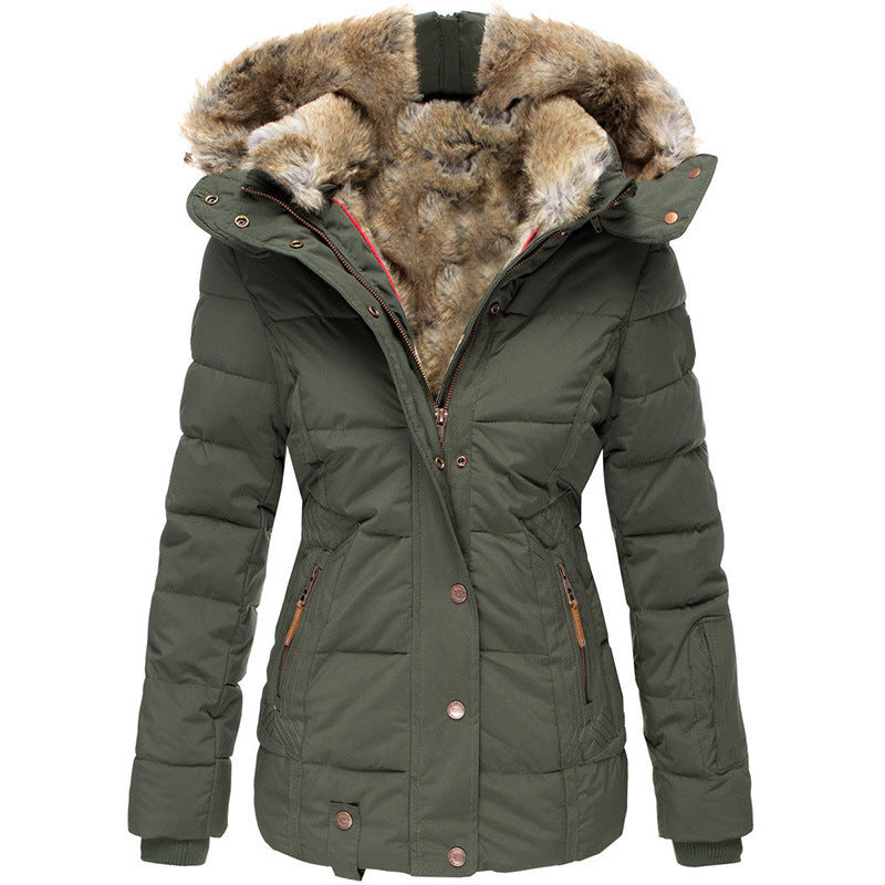 LÉONICA - MANTEAU D´HIVER CHAUD AVEC DOUBLE EN FOURRURE
