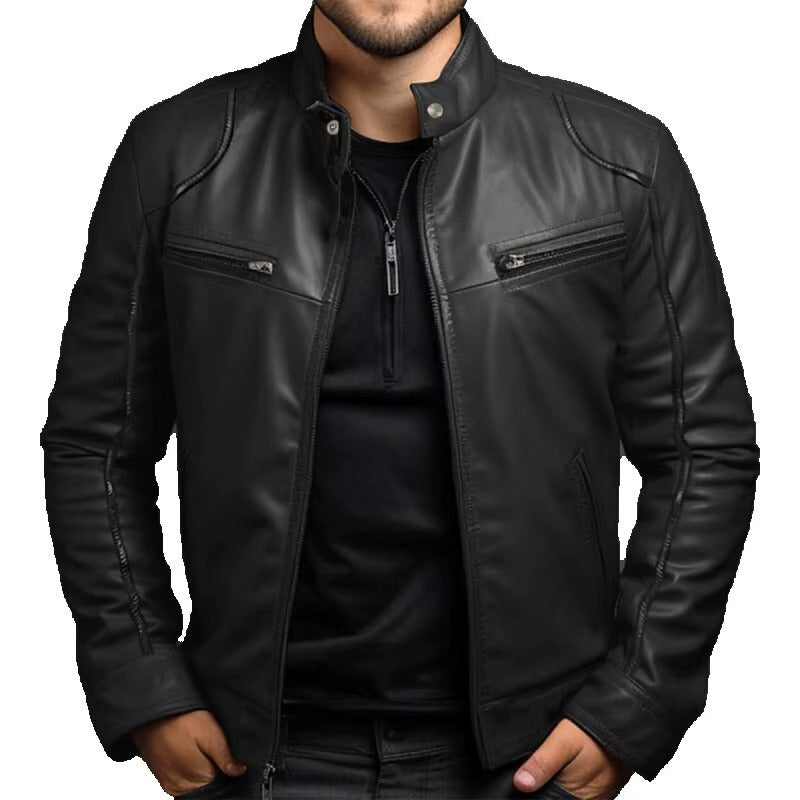 Nouvelle veste en cuir d'affaires pour hommes