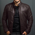 Nouvelle veste en cuir d'affaires pour hommes