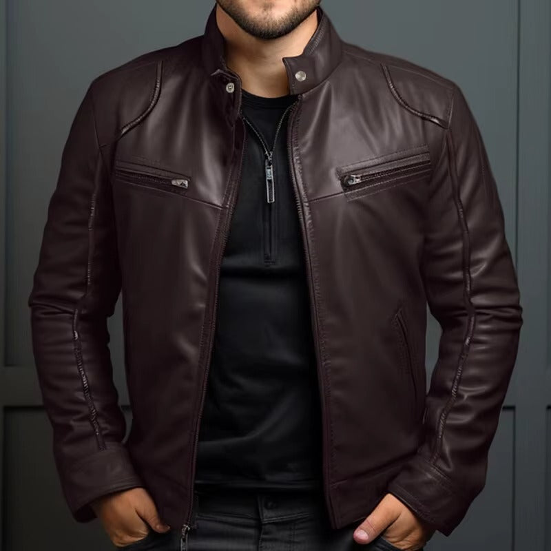 Nouvelle veste en cuir d'affaires pour hommes