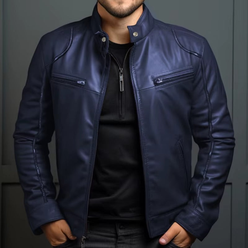 Nouvelle veste en cuir d'affaires pour hommes