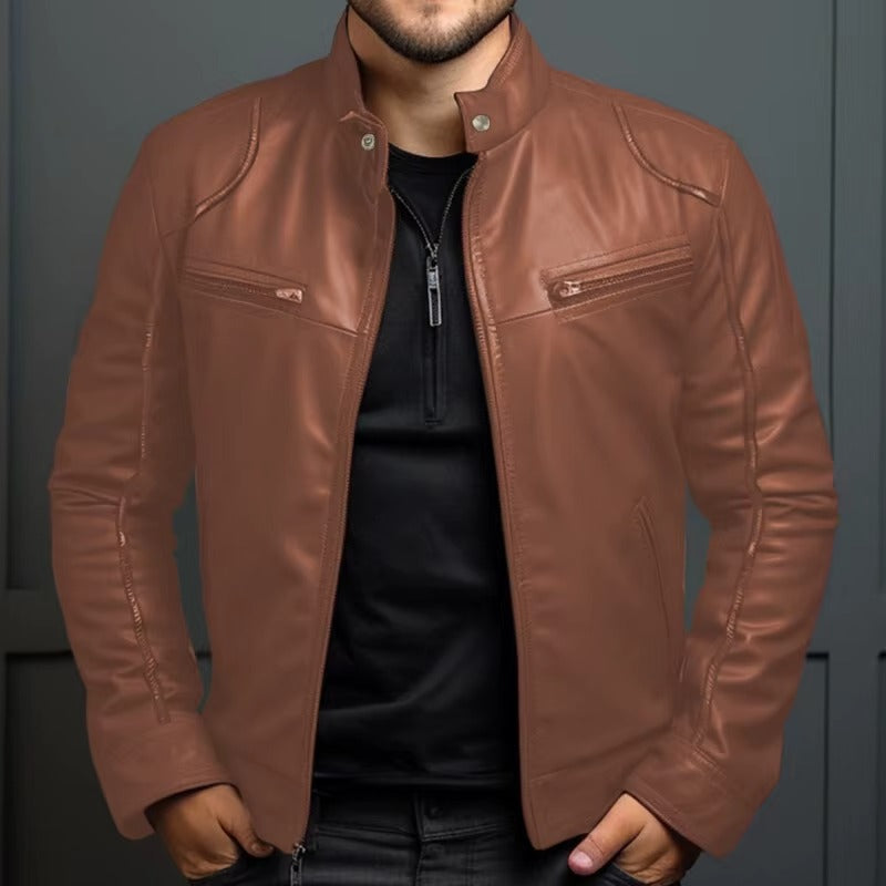 Nouvelle veste en cuir d'affaires pour hommes