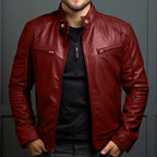 Nouvelle veste en cuir d'affaires pour hommes