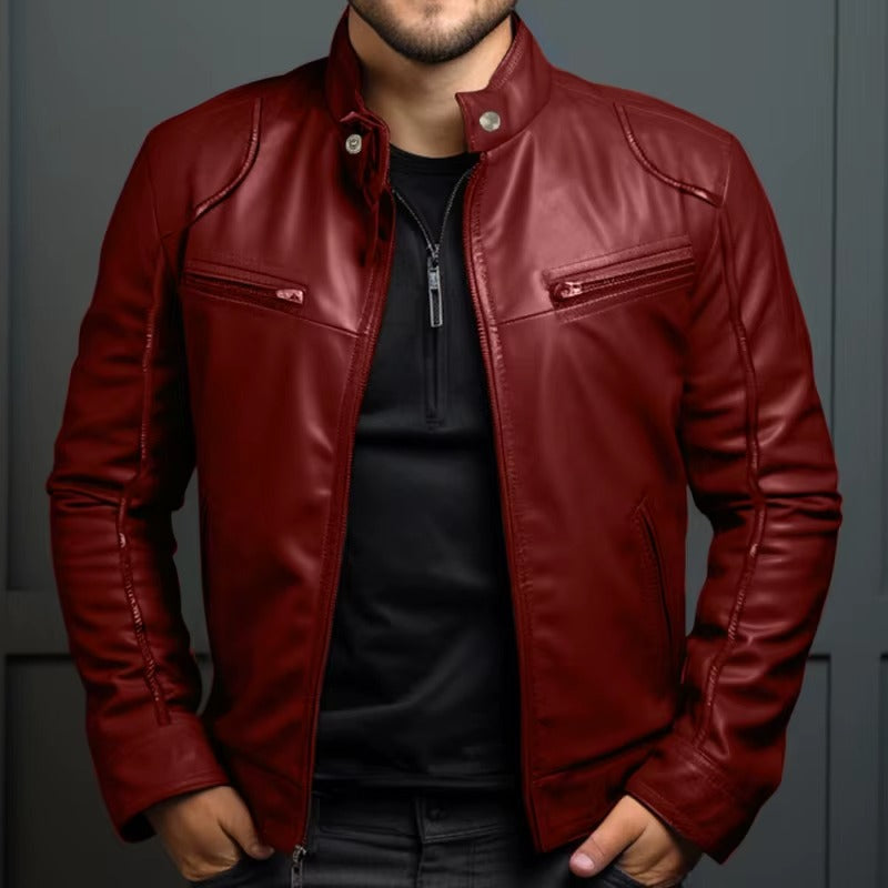 Nouvelle veste en cuir d'affaires pour hommes