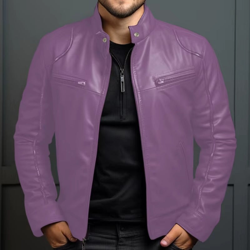 Nouvelle veste en cuir d'affaires pour hommes