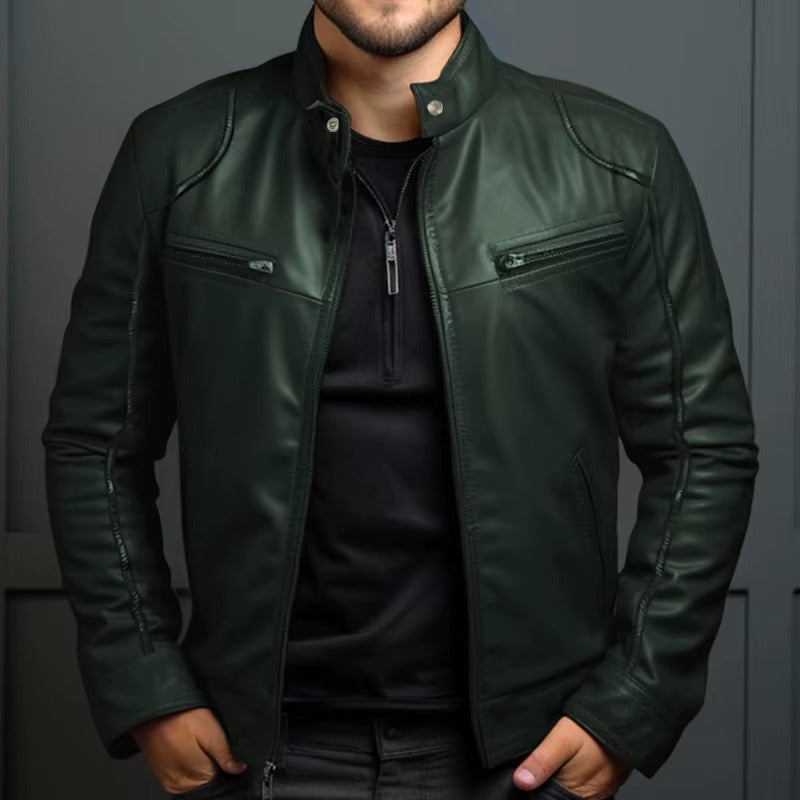 Nouvelle veste en cuir d'affaires pour hommes