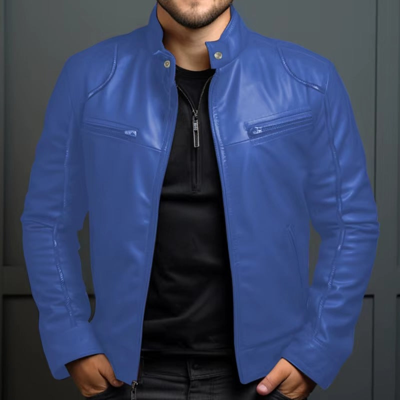 Nouvelle veste en cuir d'affaires pour hommes